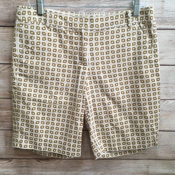 J CREW FACTORY CITY FIT BERMUDA SHORTS IN GEOMETRIC PRINT - Picture 3 of 5